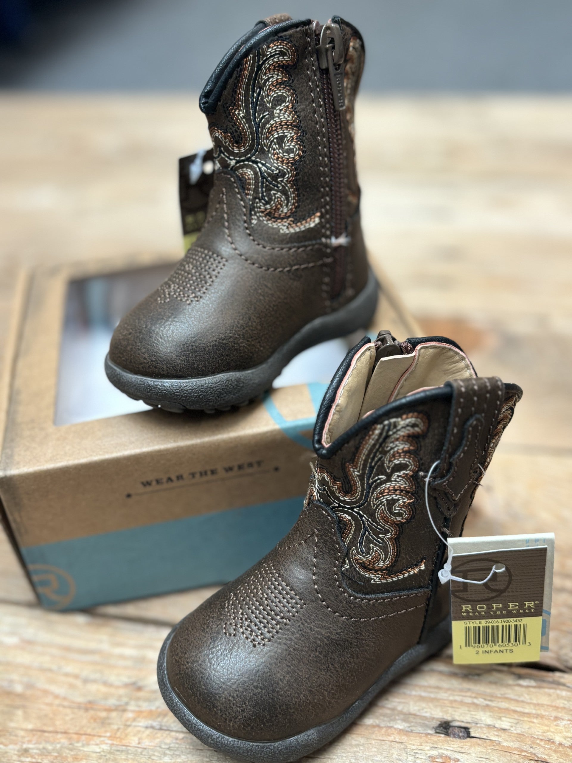 Infant Roper Cowbaby Patrick Brown Boot (7230360813645)