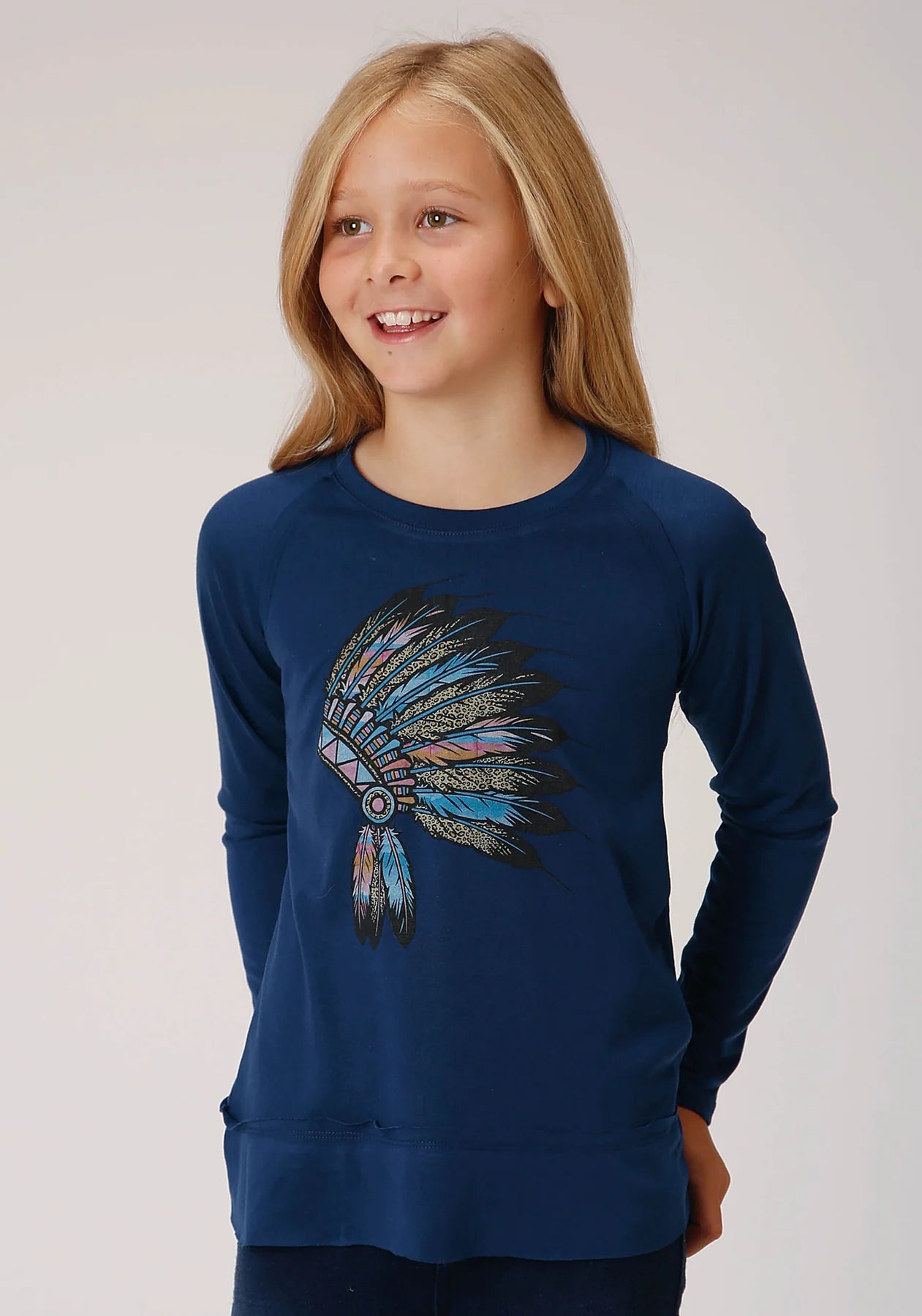 Girls Roper LS Indian Chief Tee w21 (6618649657421)