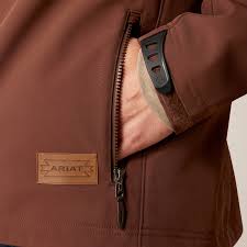 Mens Ariat Logo 2.0 Chimayo Soft Shell Jacket - Shaved Chocolate (7131543142477)