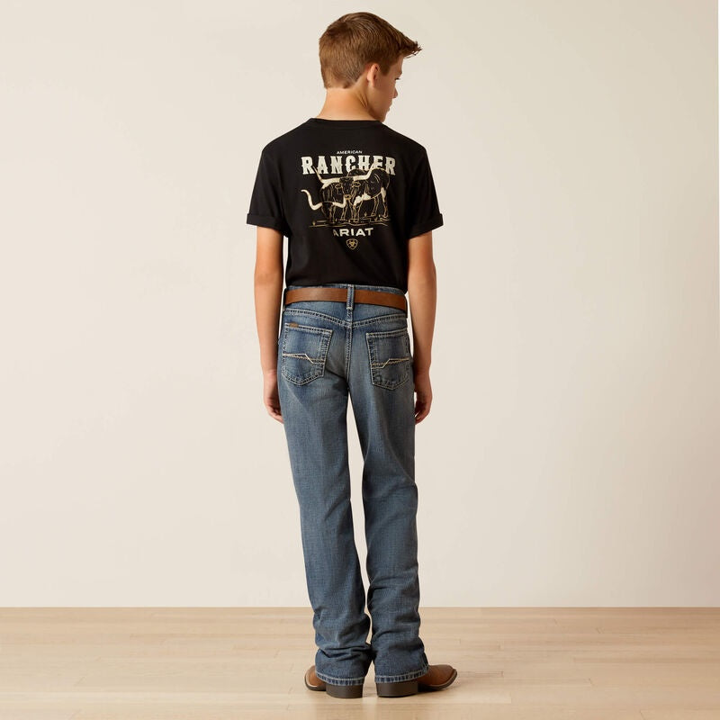 Boys Ariat B4 Challenger Bootcut Jean - Durango (7389159194701)