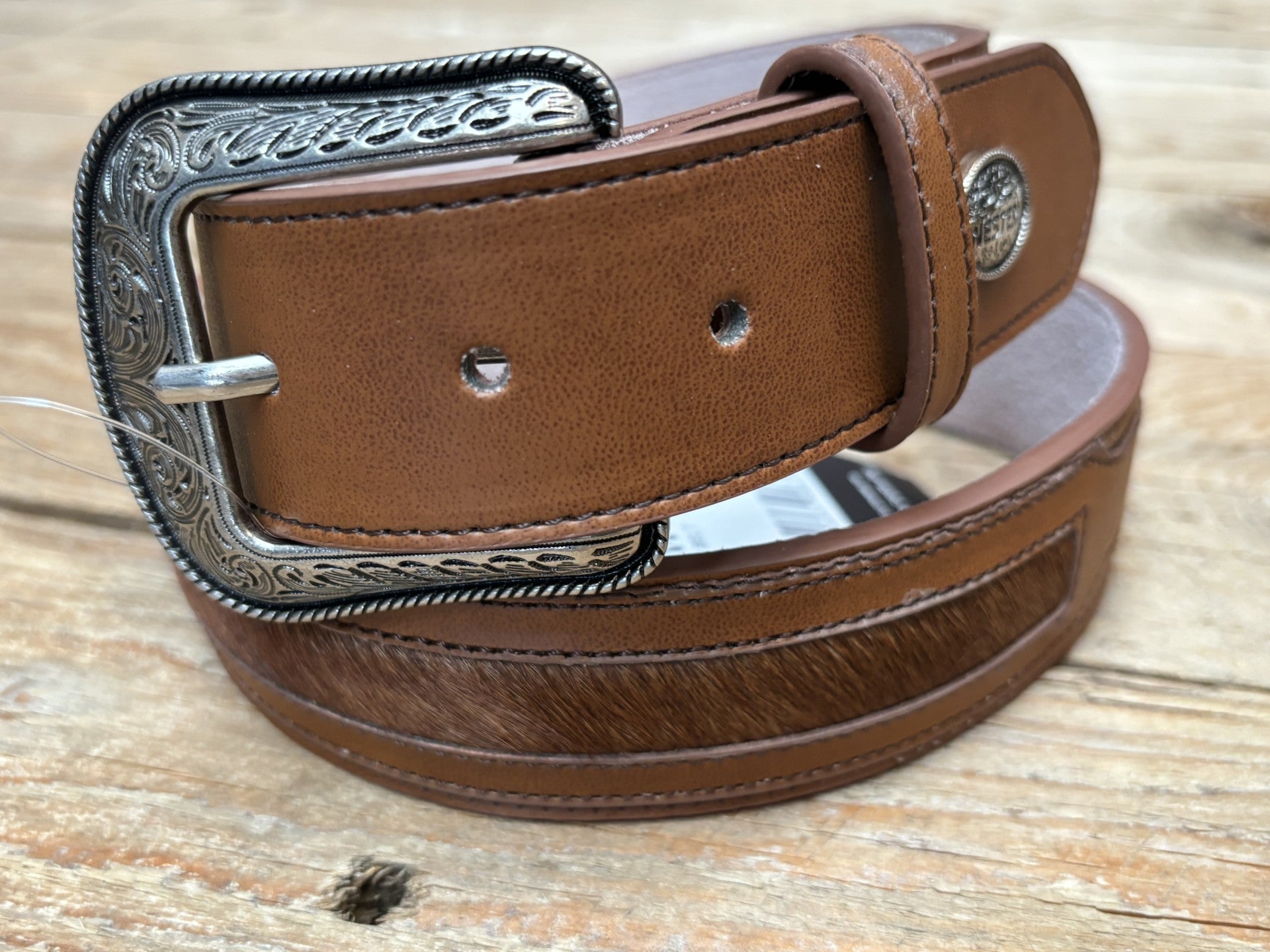 Mens Pure Western Perry Belt - Tan (7041897726029)