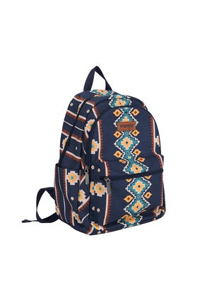 Wrangler Southwestern Canvas Backpack - Natural or Navy (7497067626573)