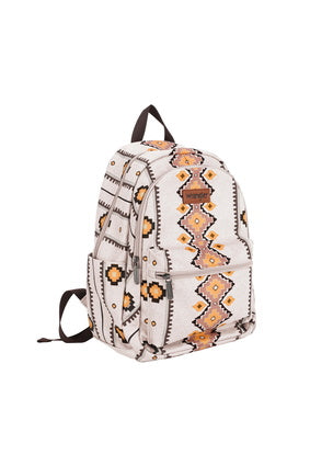 Wrangler Southwestern Canvas Backpack - Natural or Navy (7497067626573)