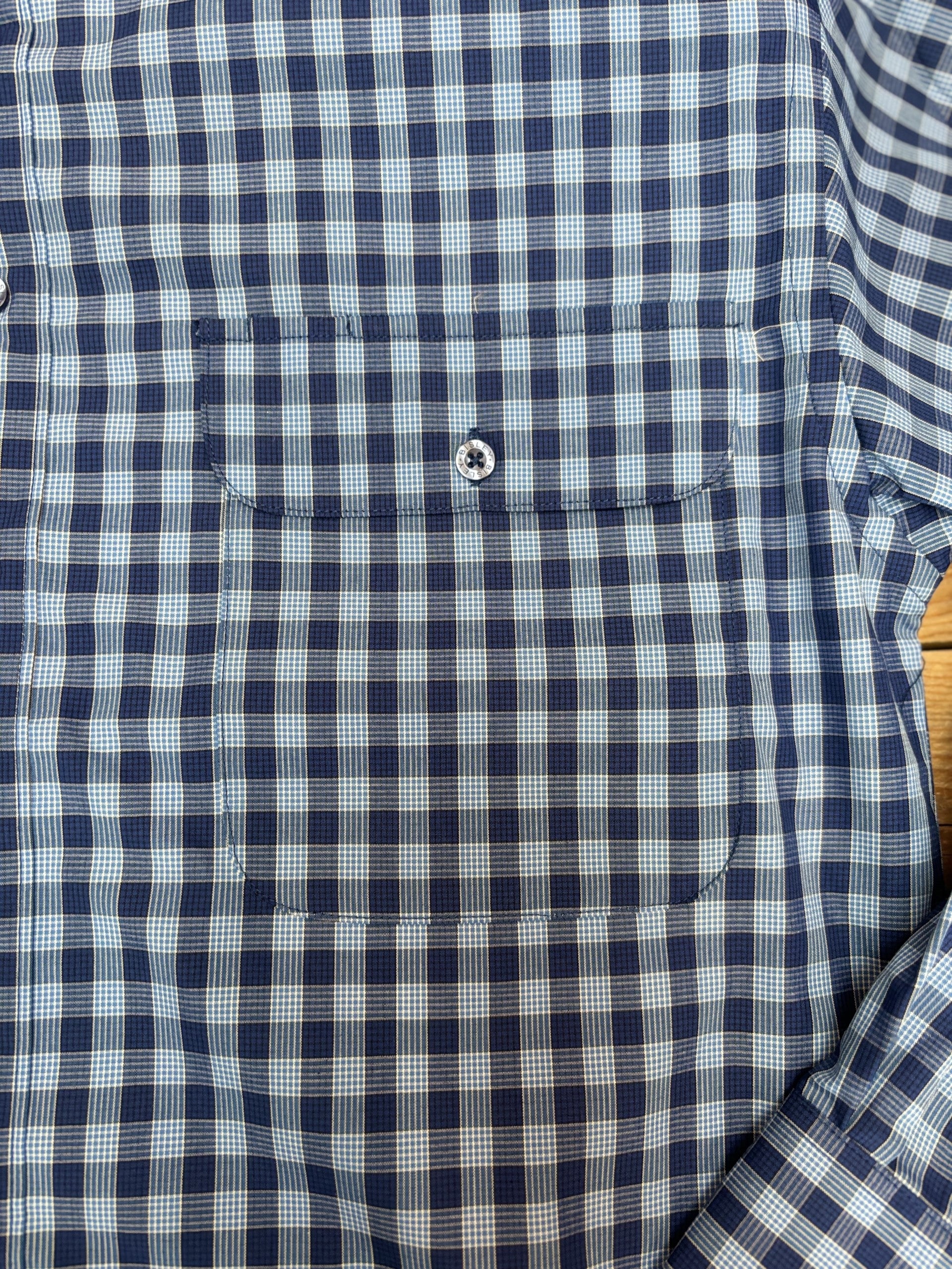 Mens Bisley Medium Check LS Shirt - Blue (7012129177677)