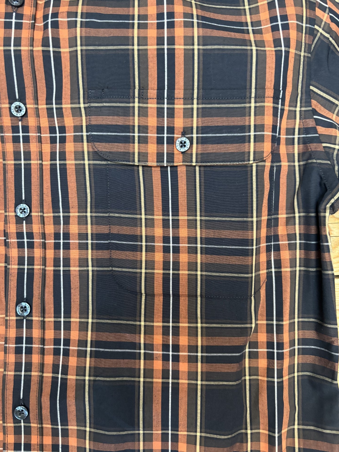 Mens Bisley Large Check LS Shirt - Brown (7012128751693)