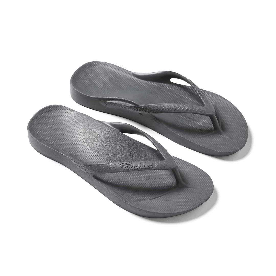 Archies Arch Support Thongs - Charcoal (6966176776269)