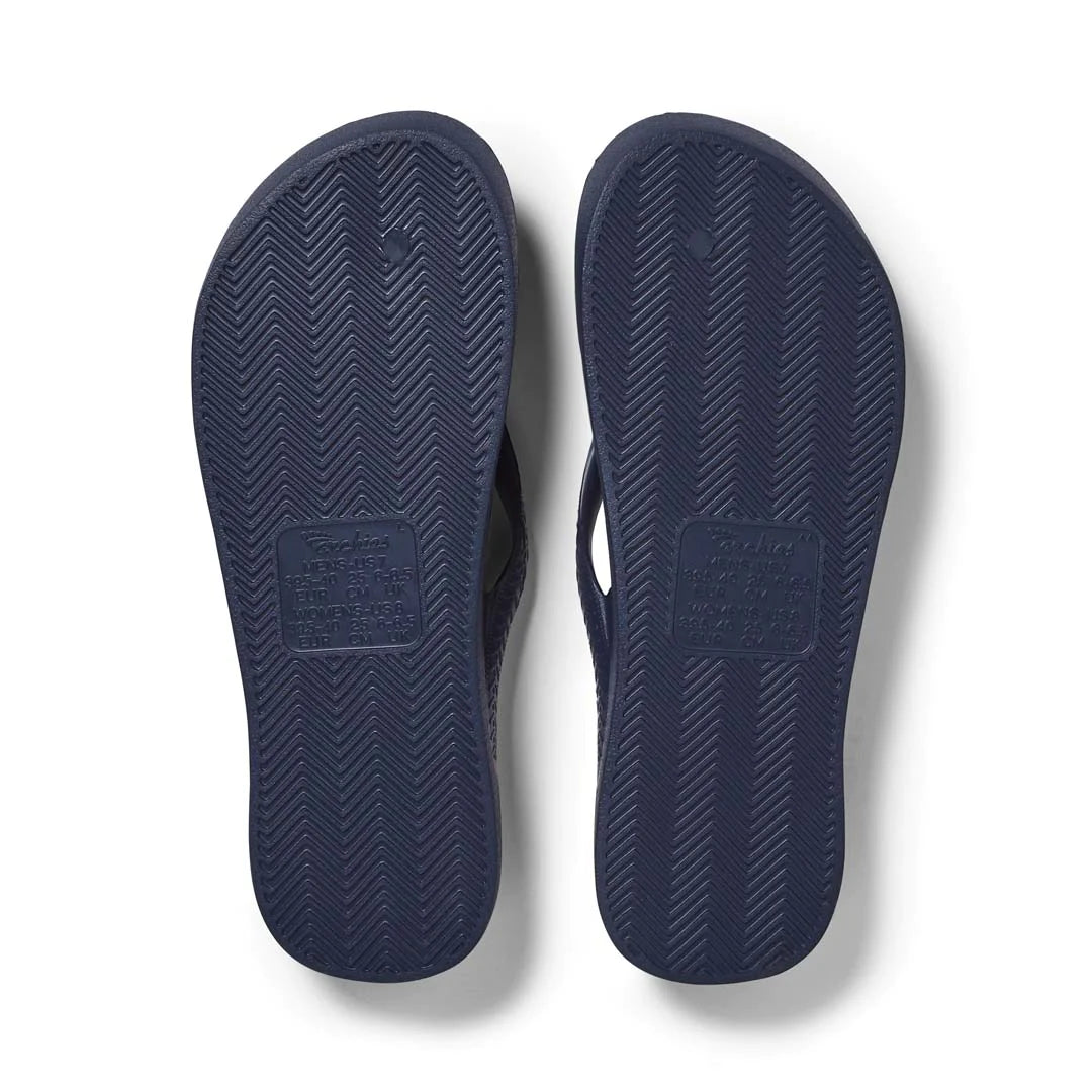 Archies Arch Support Thongs - Navy (6966176874573)
