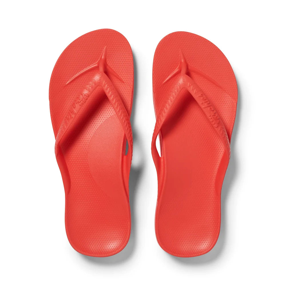 Archies Arch Support Thongs - Coral (7365023498317)