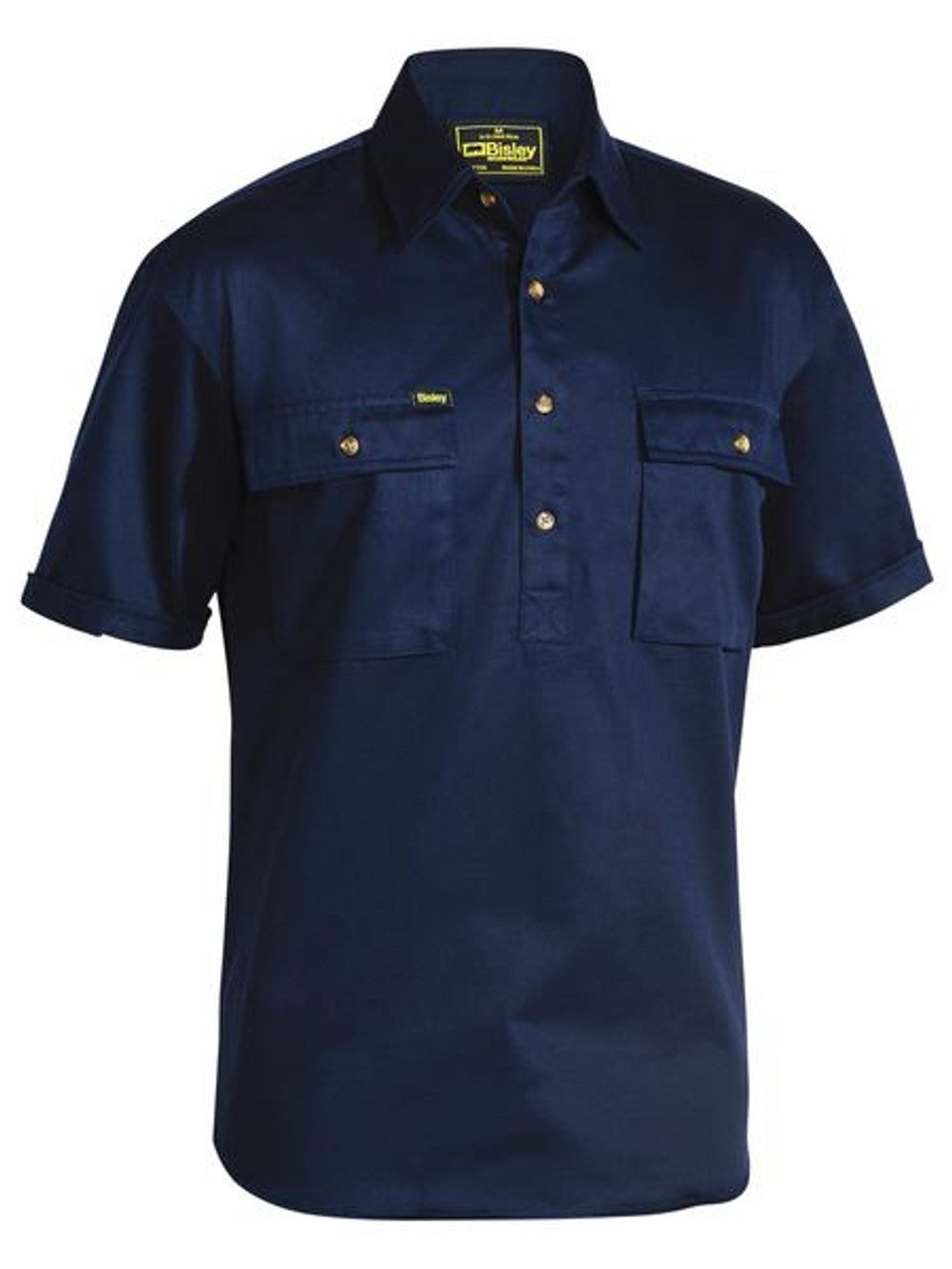 Mens Bisley Closed Front Cotton Drill S/S Workshirt (6680788828237)