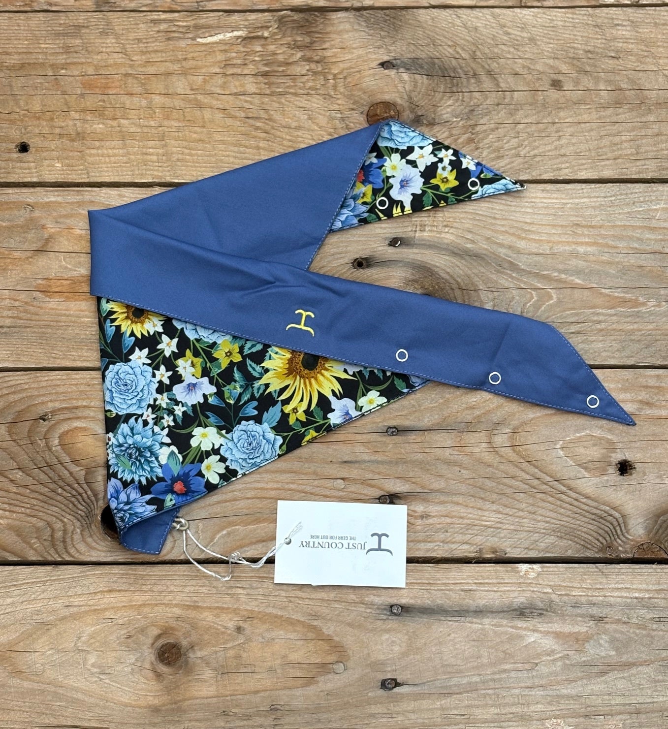 Womens Just Country Carlee Double Sided Scarf - Blue Bouquet / Blue (7453223944269)