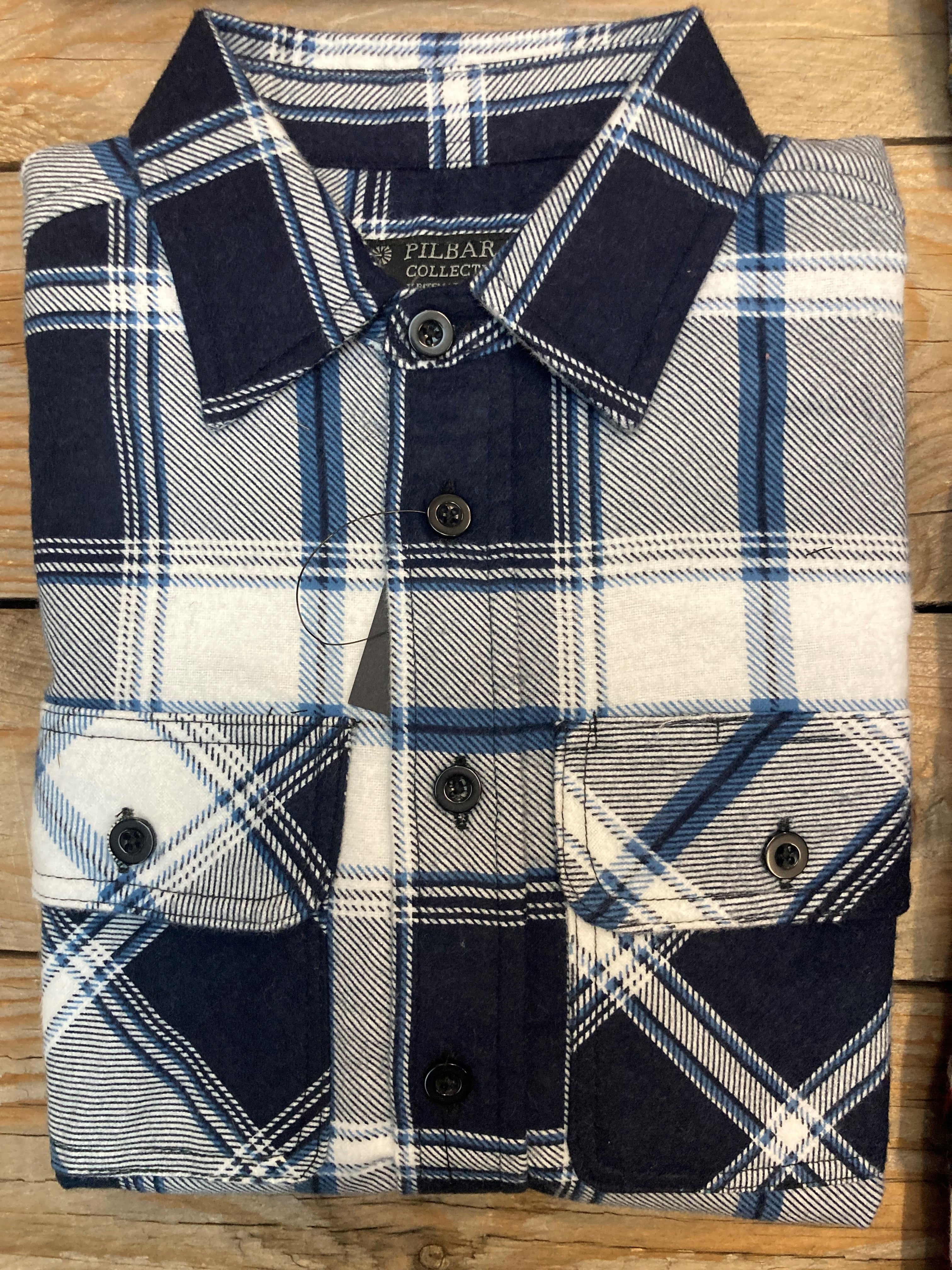 Kids Pilbara Open Front Flannelette Shirt - Assorted (6596760895565)