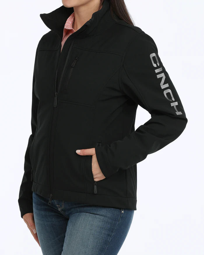 Ladies Cinch Larissa Bonded Jacket- Black