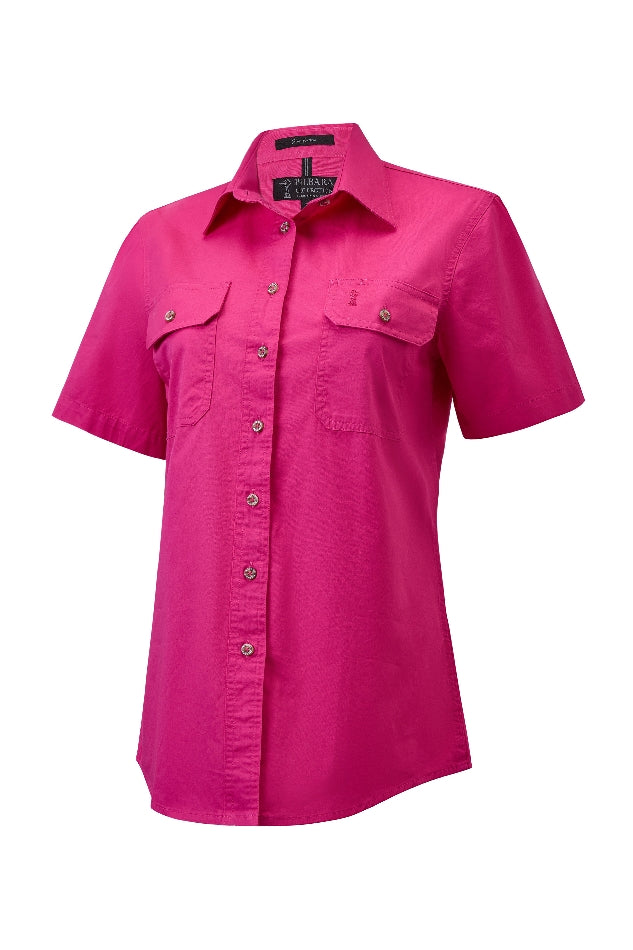 Womens Pilbara S/S Full Button Workshirt (7351584358477)