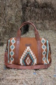 Wrangler Maya Aztec Duffle Bag - Tan or Black (7497067528269)