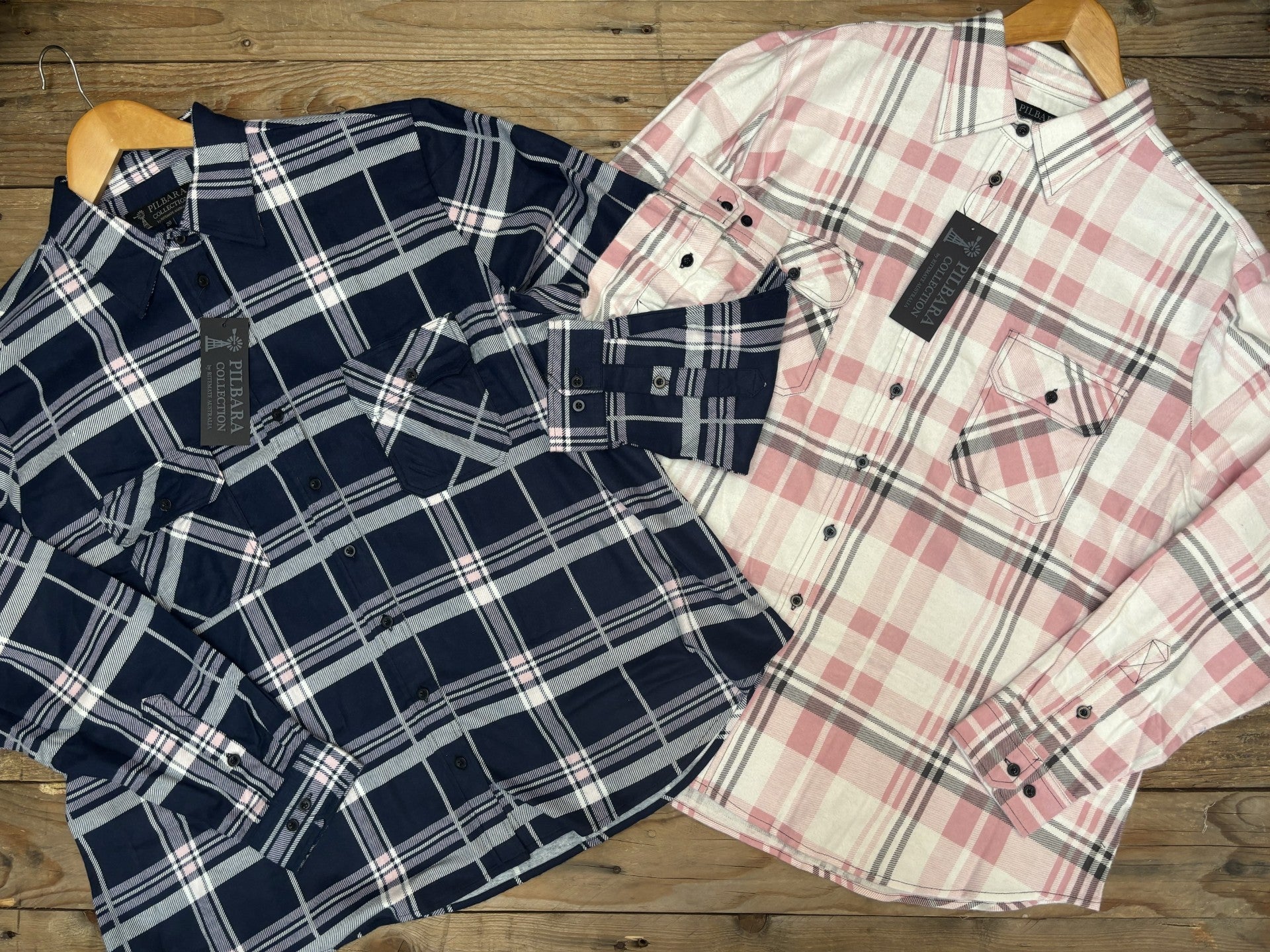 Ladies Pilbara Open Front Flannelette Shirt (7136476168269)
