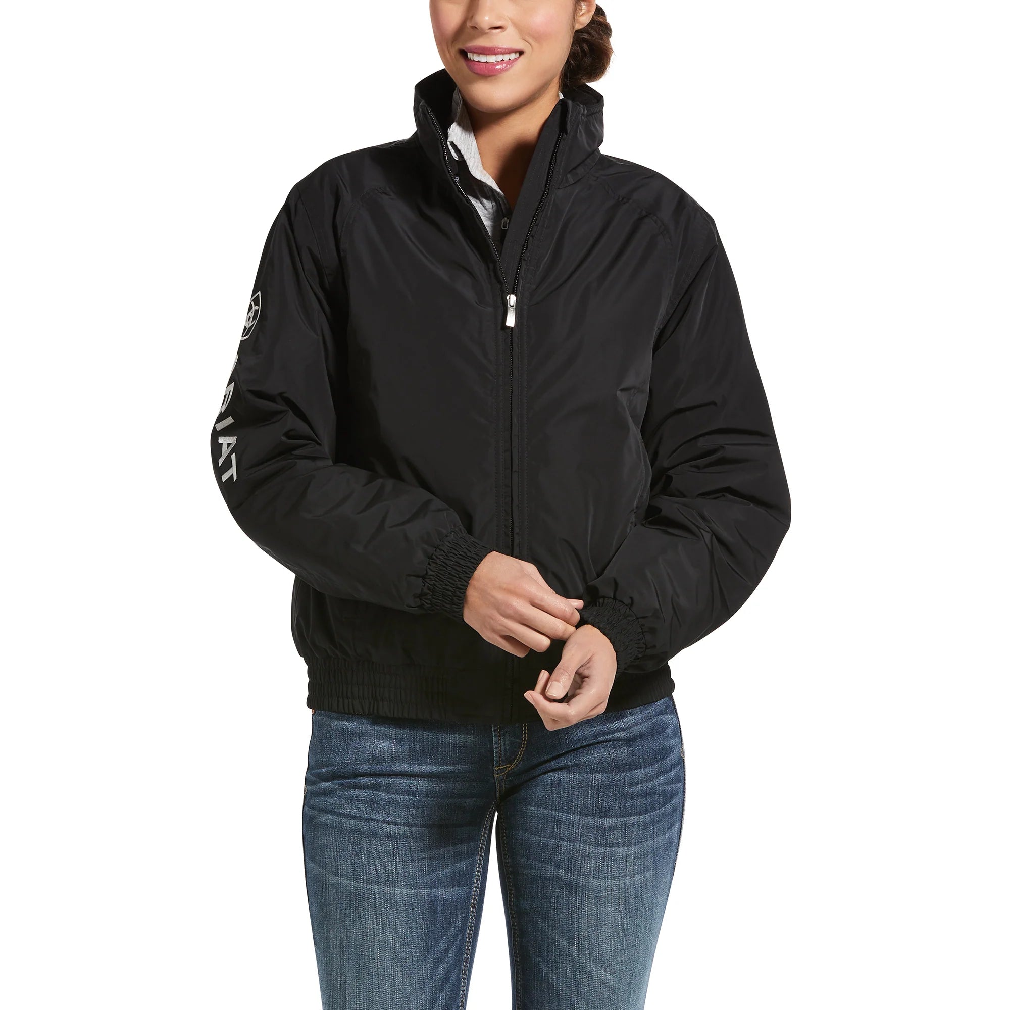 Womens Ariat Team Stable Jacket - Black (6866732580941)