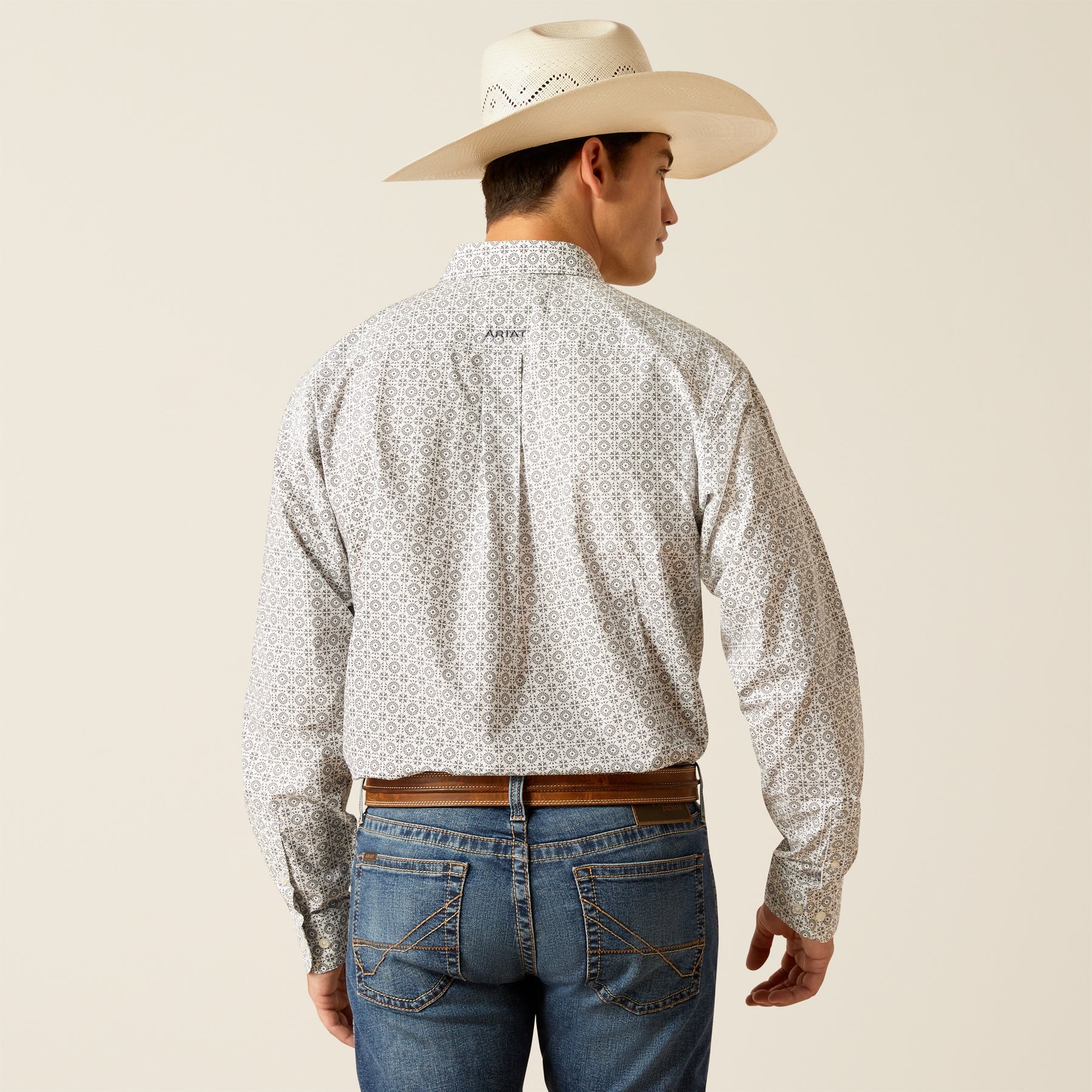 Mens Ariat Jimmy Fitted LS Shirt - Gray (7382537207885)