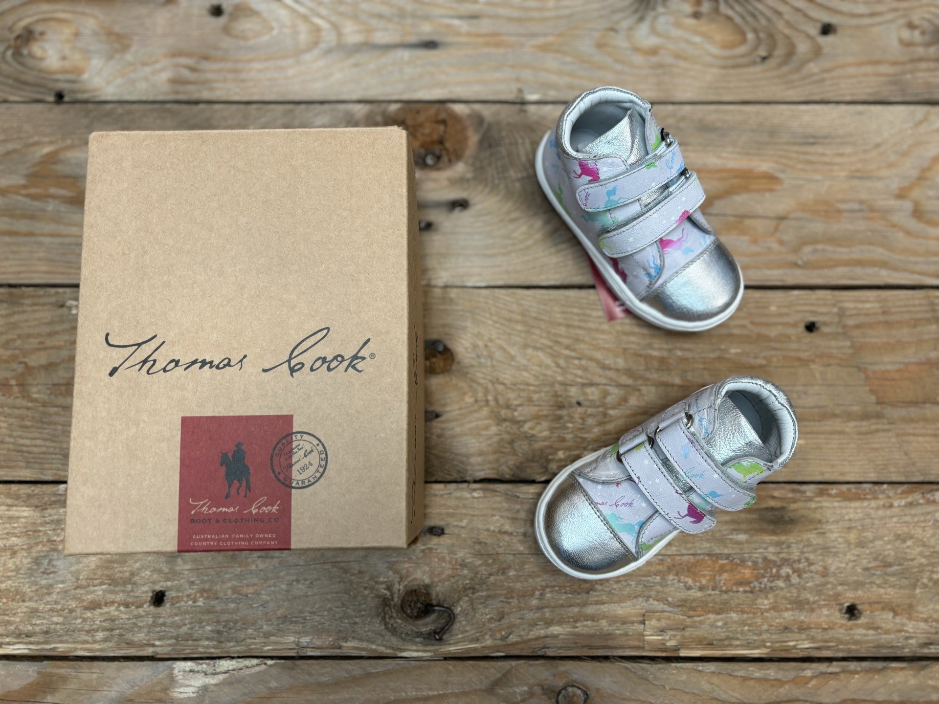 Infant Thomas Cook Altair Velcroshoe - Grey/silver (6833682415693)