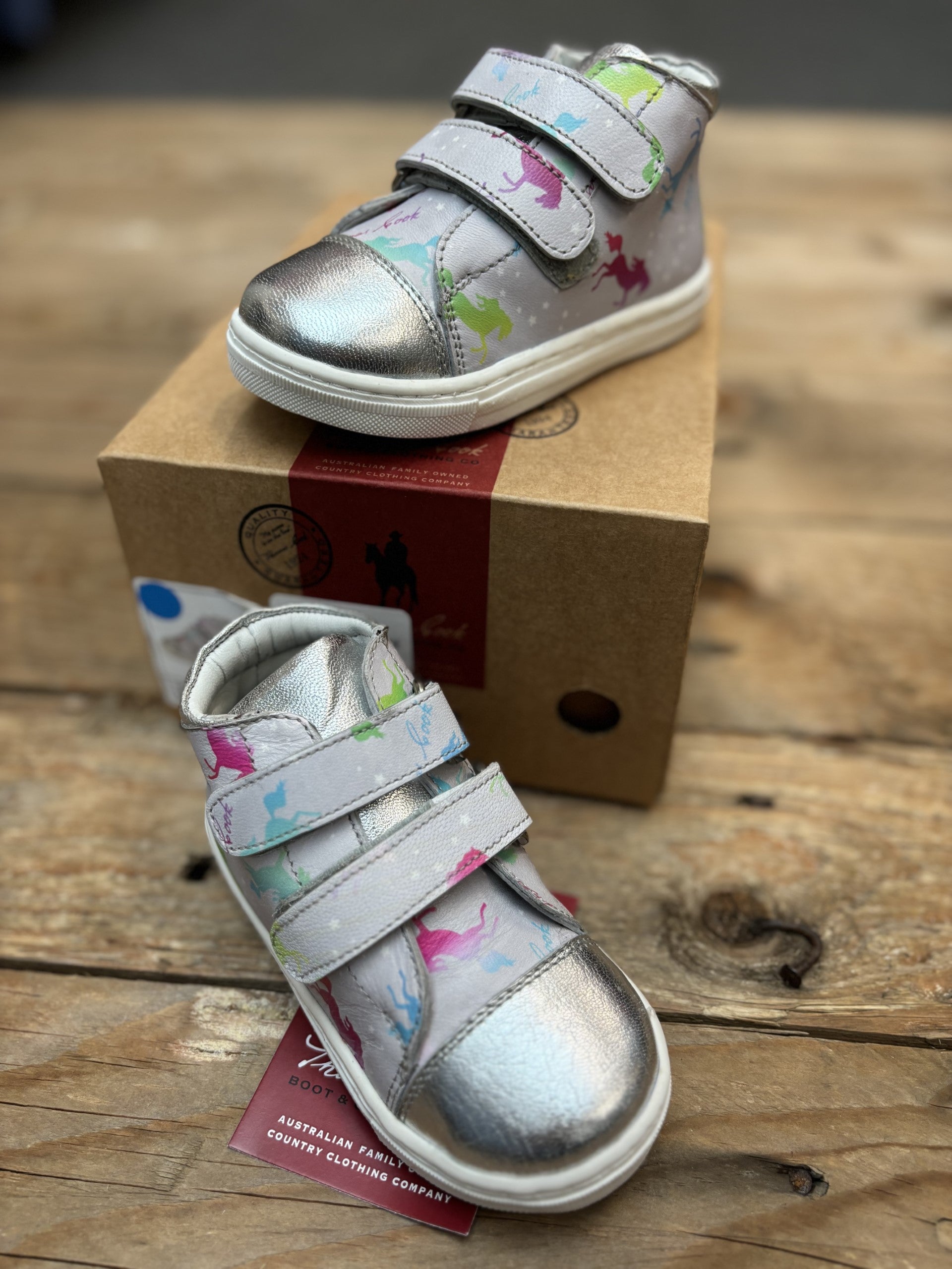 Infant Thomas Cook Altair Velcroshoe - Grey/silver (6833682415693)