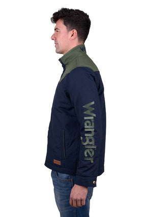 Mens Wrangler Andrew Jacket - Navy / Cypress (7534309343309)