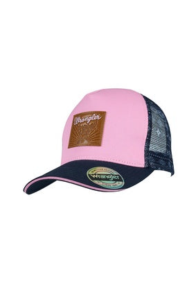 Womens Wrangler Andy High Profile Trucker Cap - Navy / Pink