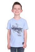 Boys Wrangler Lance SS Tee - Light Blue