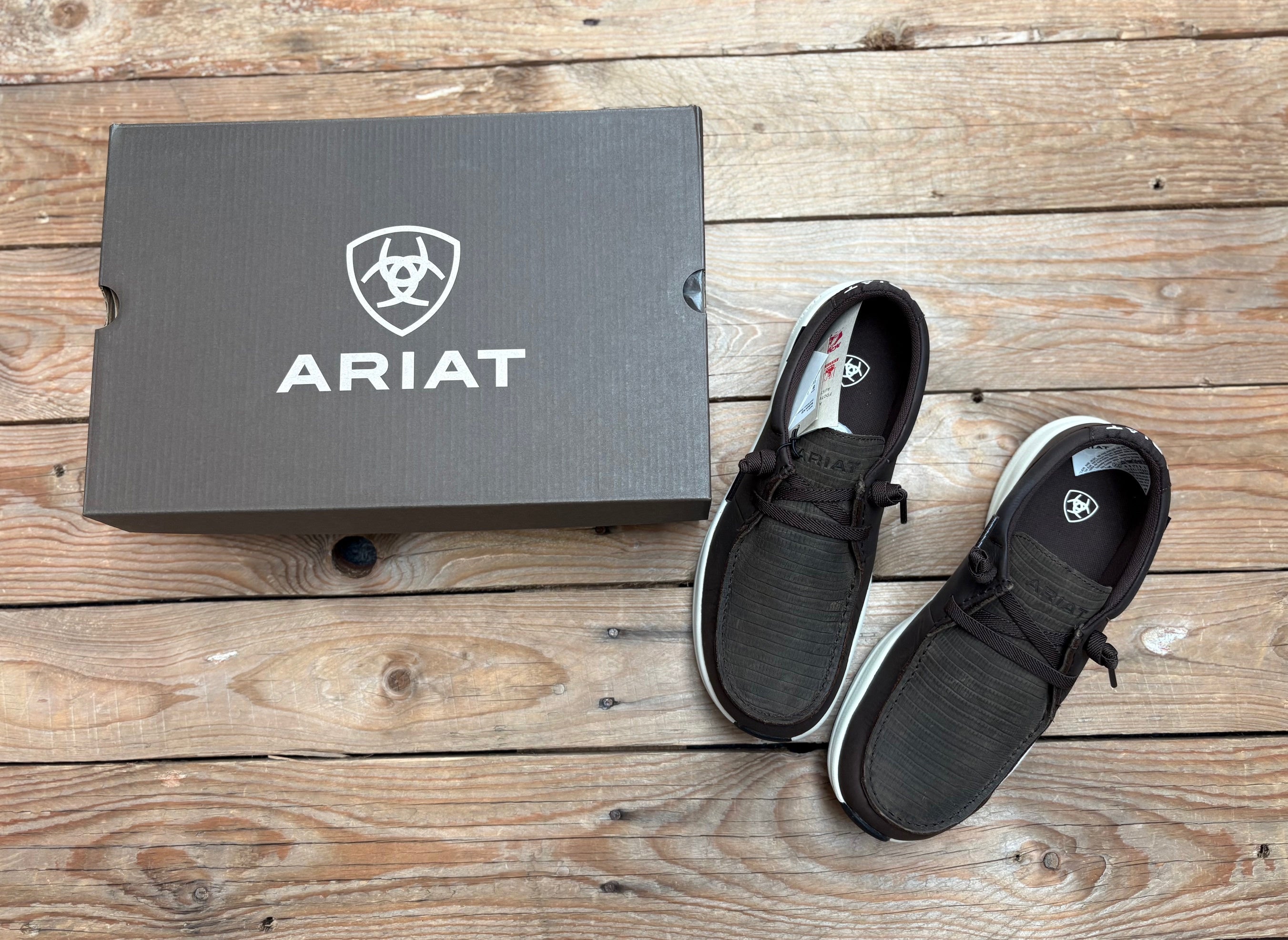 Mens Ariat Buckeye H20 Dark Brown / Brown lizard (7563433115725)