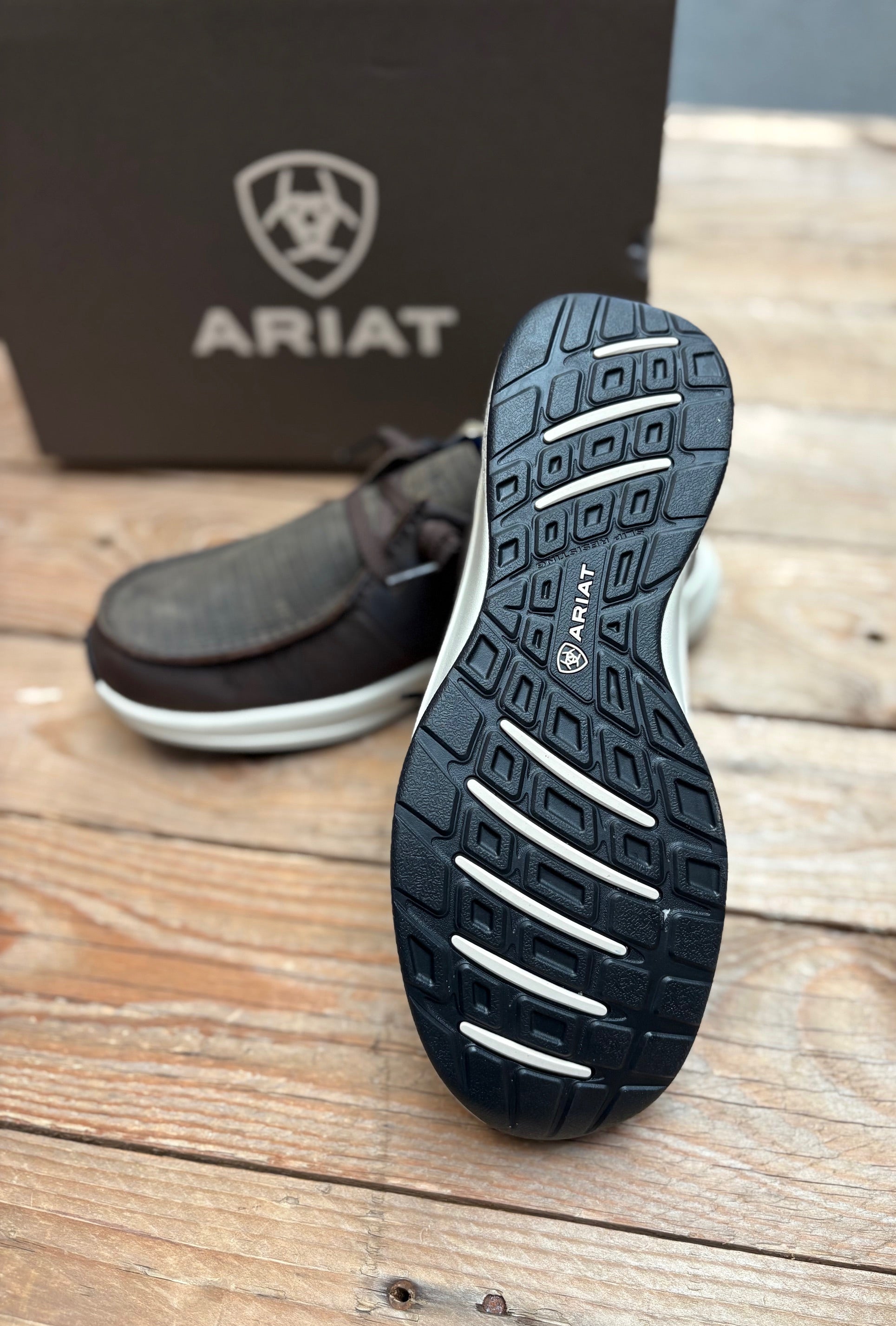 Mens Ariat Buckeye H20 Dark Brown / Brown lizard (7563433115725)