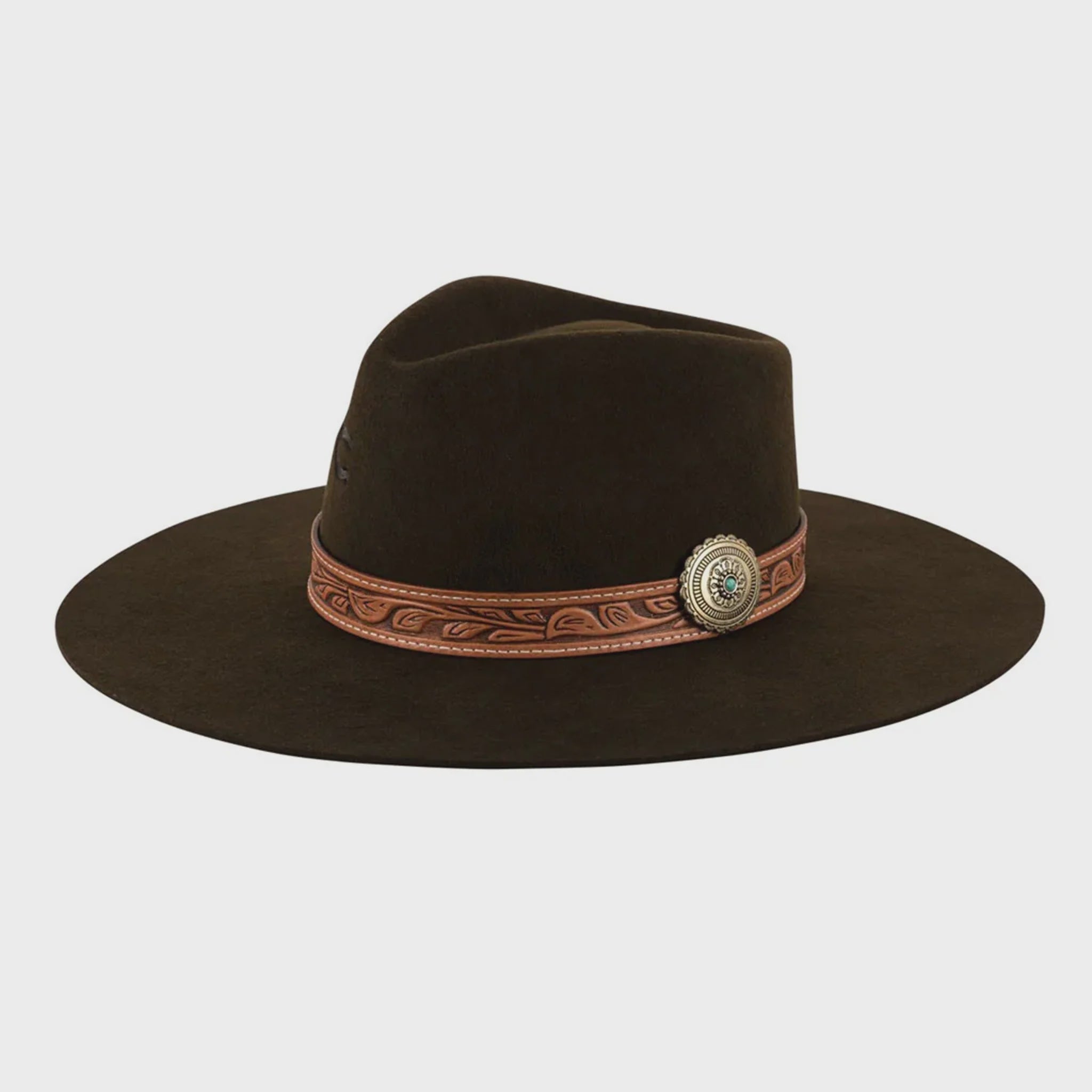 Charlie 1 Horse Hat - White Sands - Chocolate (7334017499213)