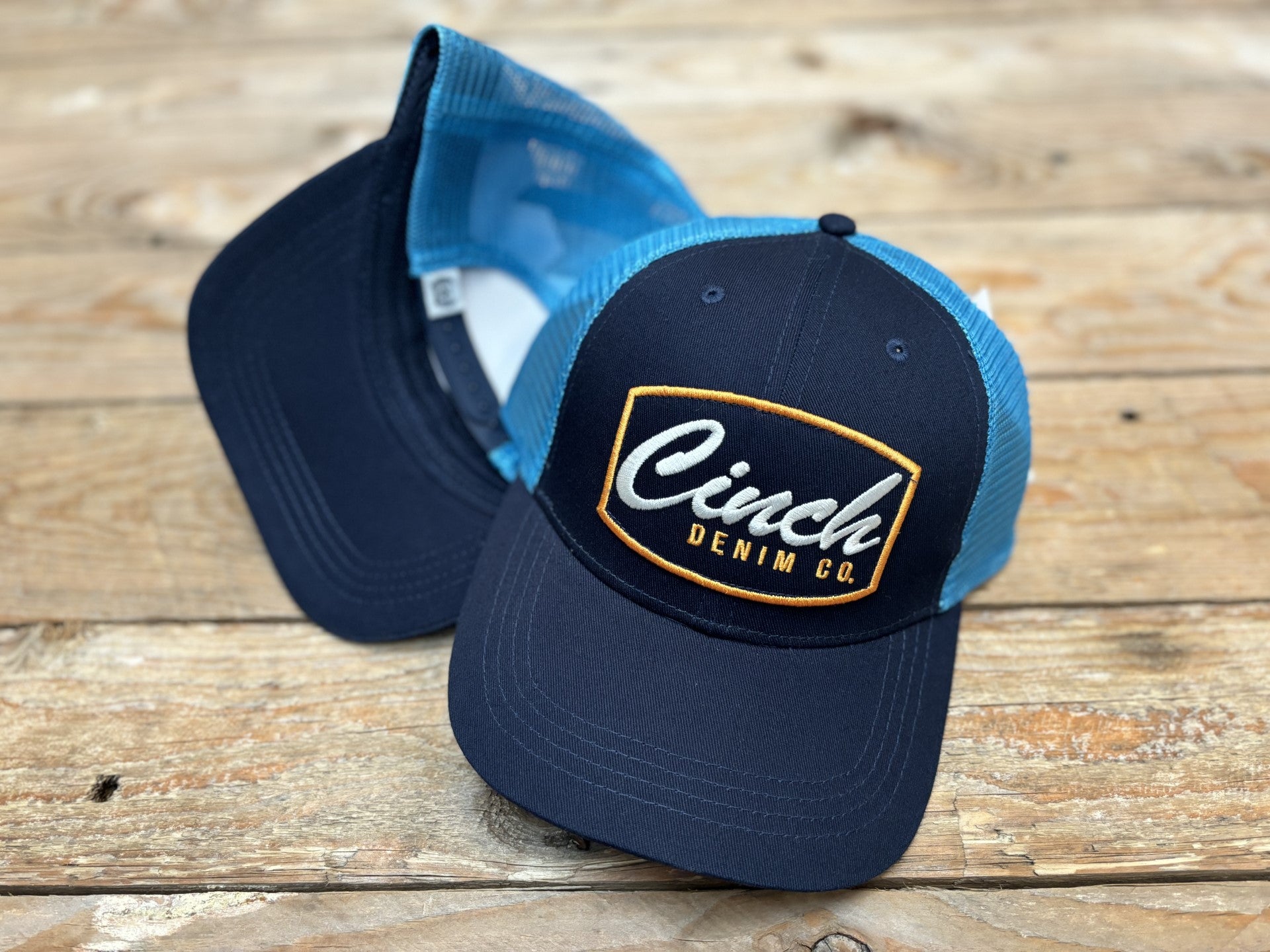 Cinch Denim Mesh Back Cap- Black (6867569770573)
