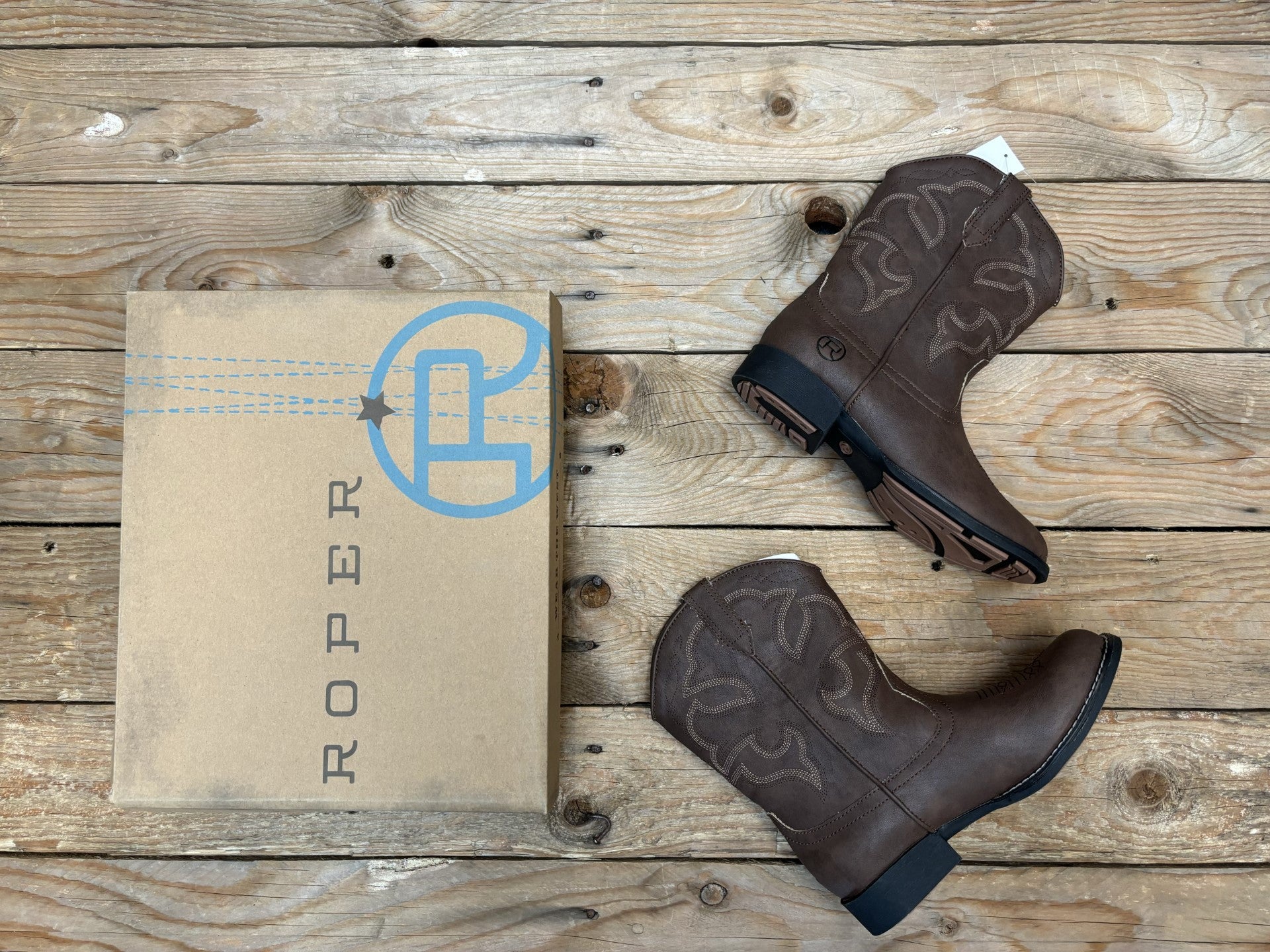 Kids Roper Cody Boot - Brown (6912263487565)