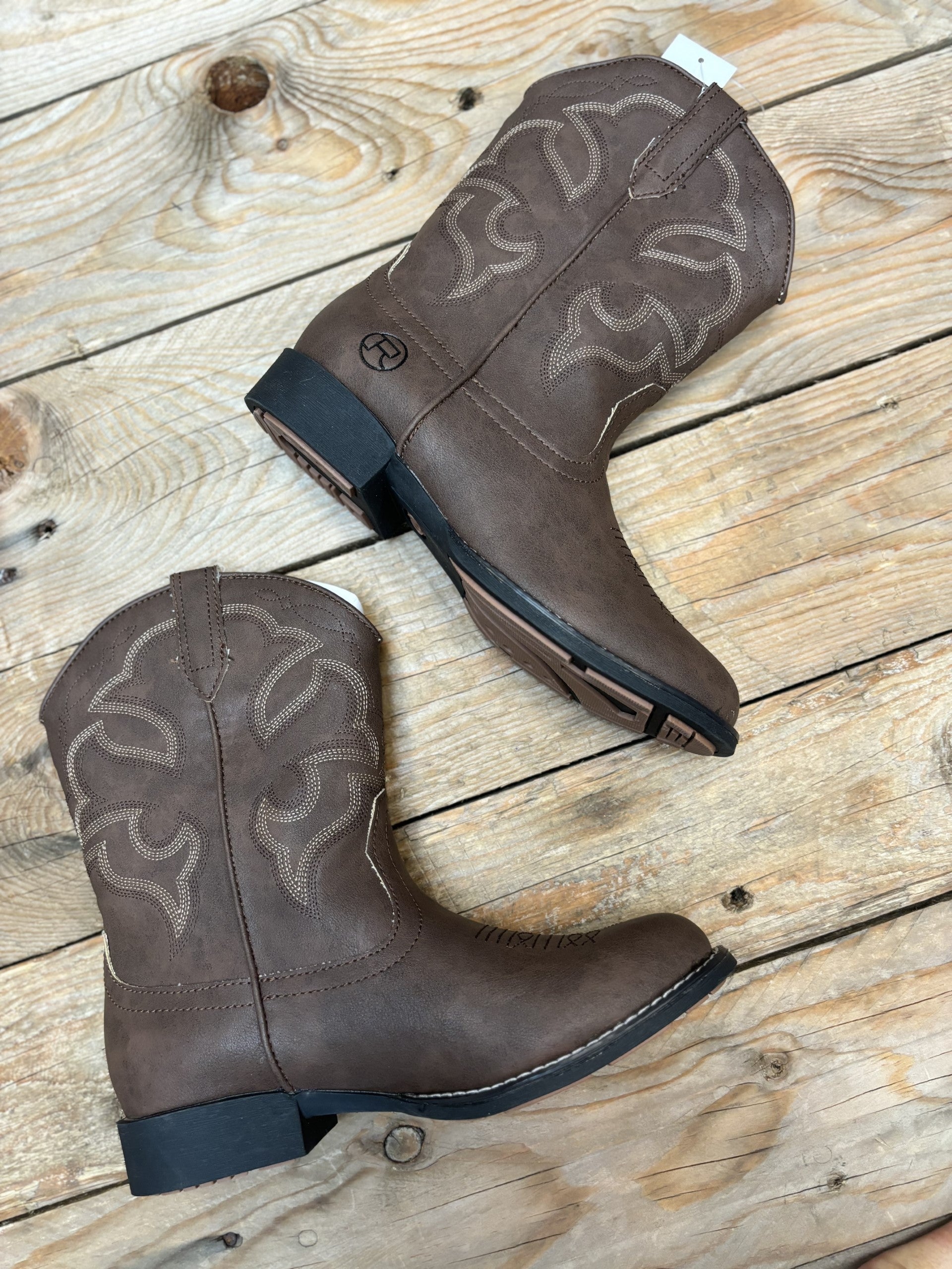 Kids Roper Cody Boot - Brown (6912263487565)