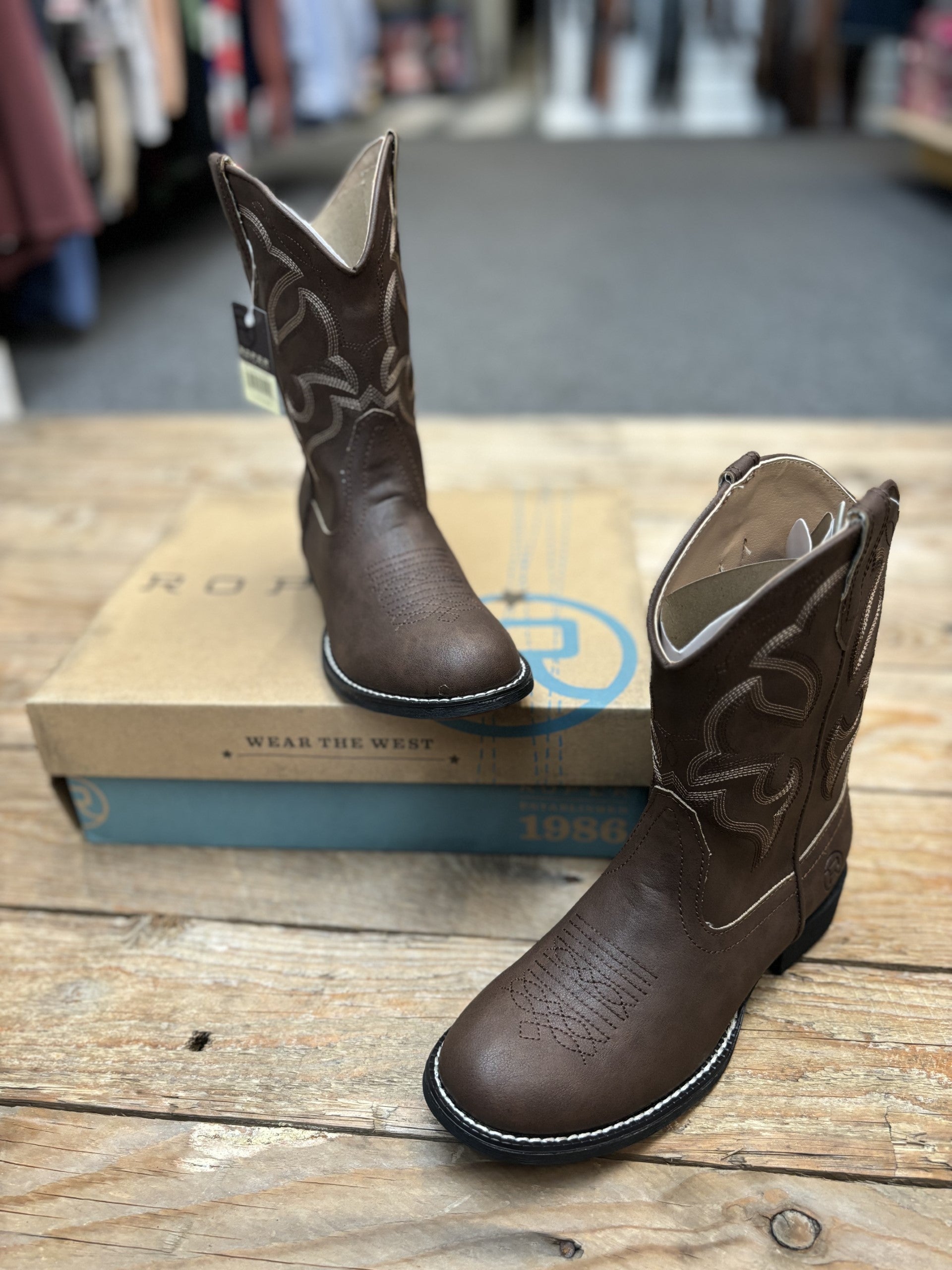 Kids Roper Cody Boot - Brown (6912263487565)