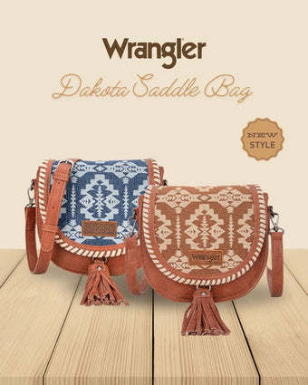 Wrangler Dakota Saddle Bag - Tan or Denim (7497067364429)