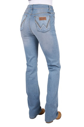 Womens Wrangler Dillen High Rise Boot Cut Jean - Sky (7553551859789)