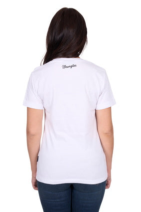 Womens Wrangler Julia SS Tee - White (7553546649677)