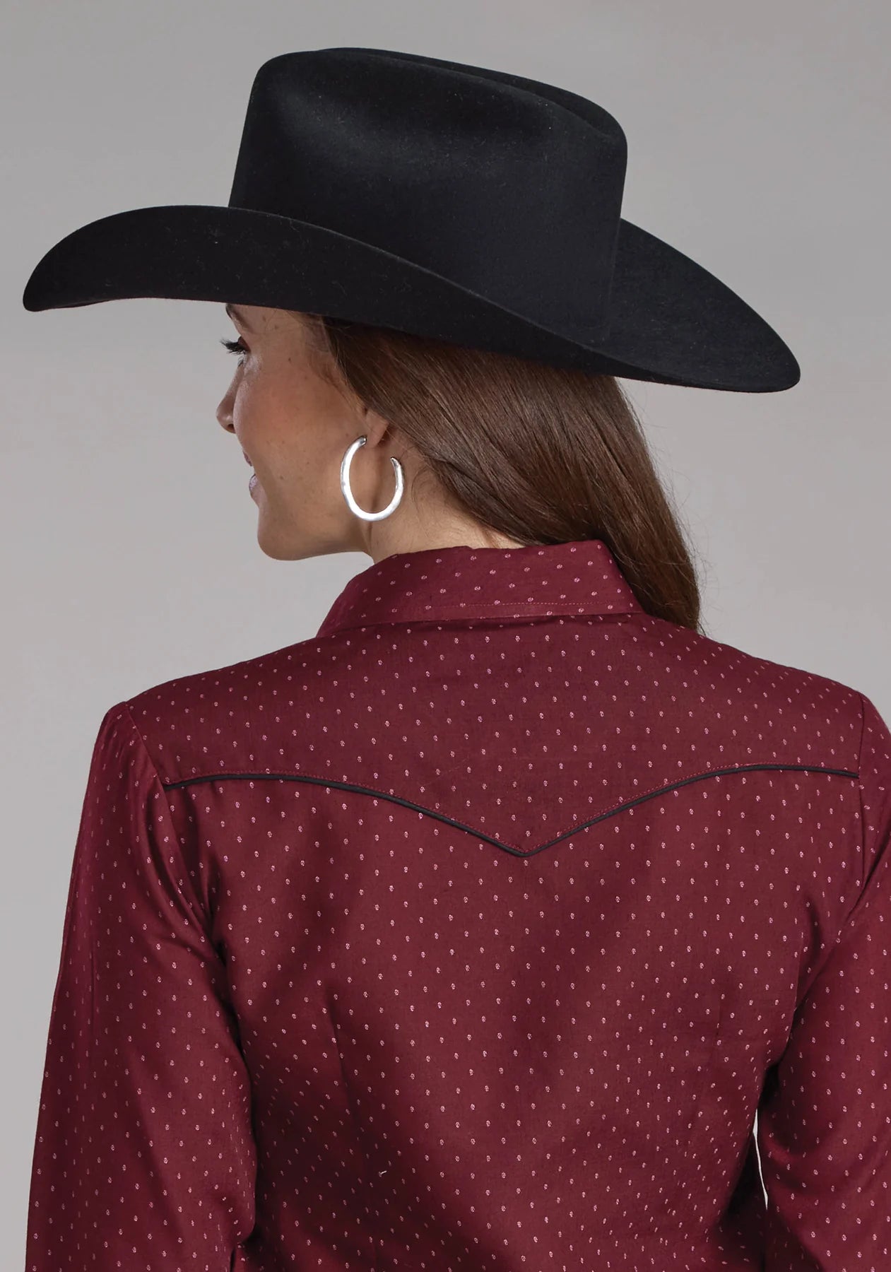 Womens Roper Karman Special LS Shirt - Wine (7434566369357)