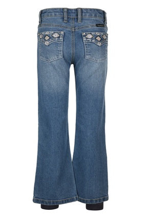 Girls Pure Western Gia Boot Cut Jean - Retro Blue (7327982551117)