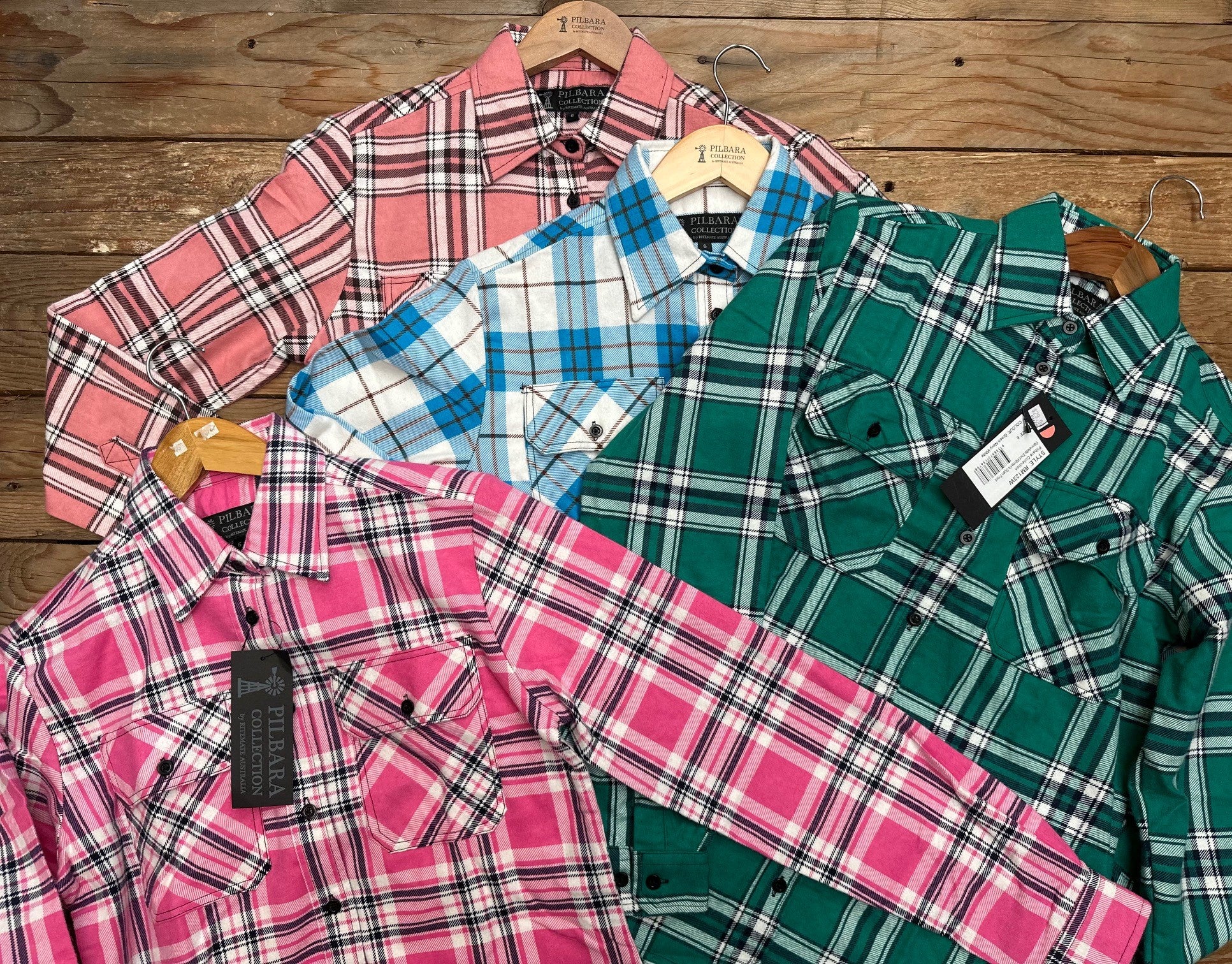 Womens Pilbara Flannelette Open Front Shirt - Choose Colour (7477578793037)