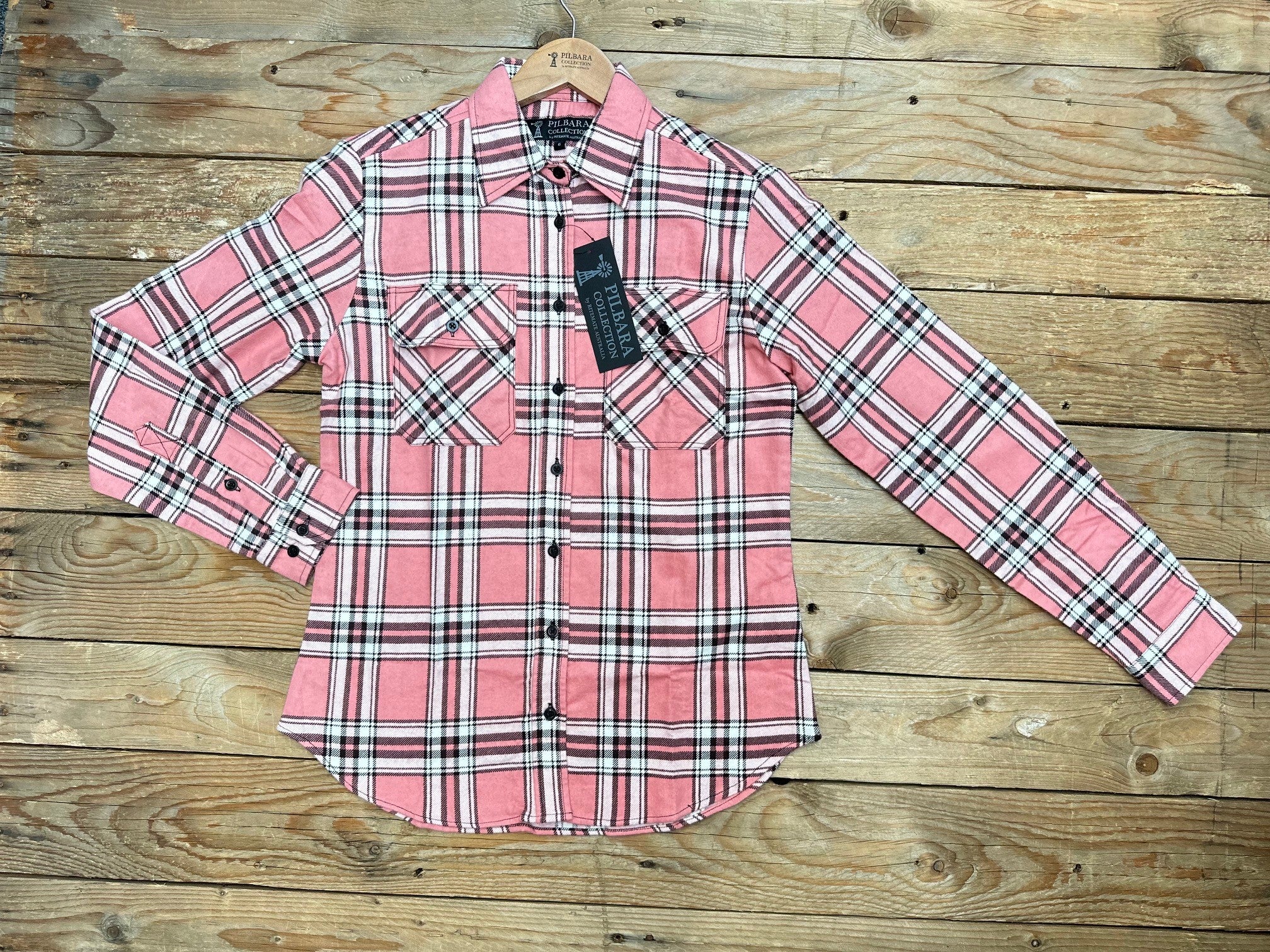 Womens Pilbara Flannelette Open Front Shirt - Choose Colour (7477578793037)