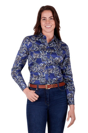 Womens Thomas Cook Loretta LS Shirt - French Navy (6894256717901)