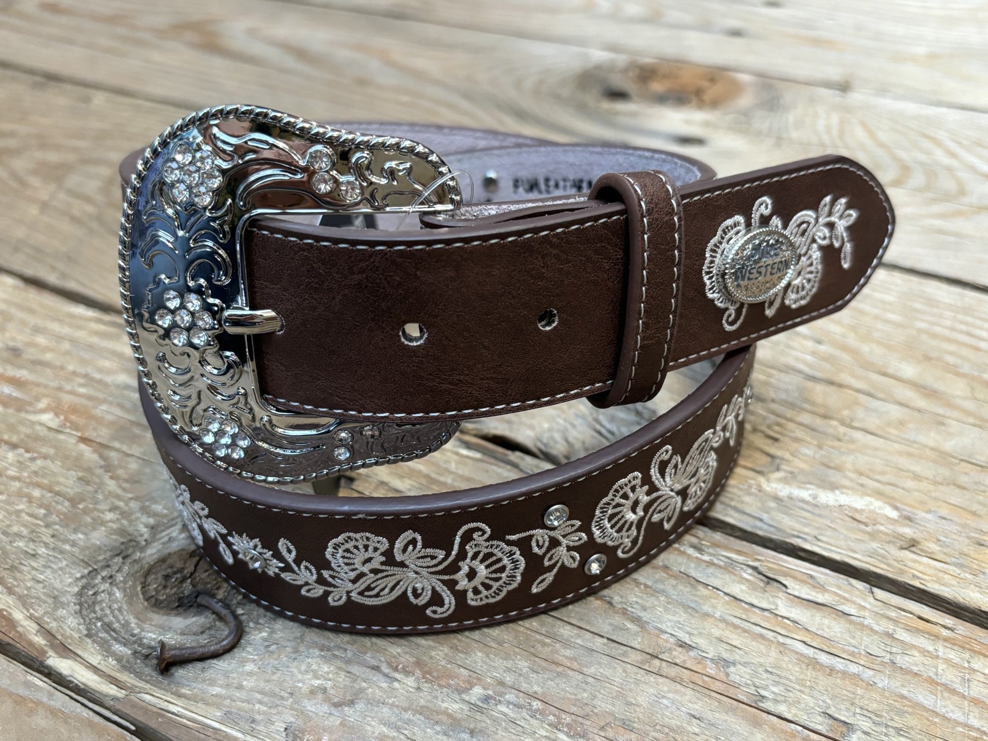 Womens Pure Western Marlow Belt - Dark Tan or Navy (7029434744909)