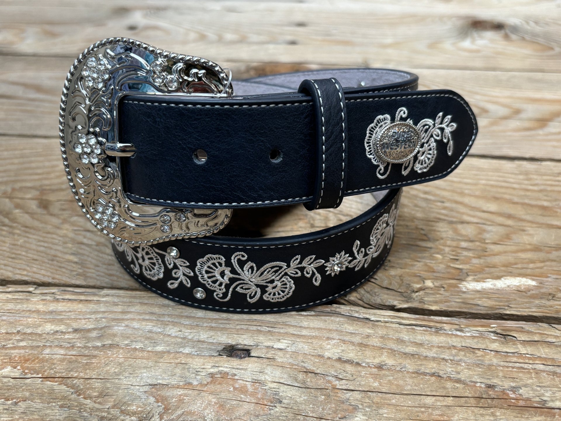 Womens Pure Western Marlow Belt - Dark Tan or Navy (7029434744909)