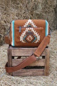 Wrangler Maya Aztec Crossbody Bag - Tan or Blue (7497067495501)