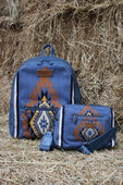 Wrangler Maya Aztec Backpack - Tan or Blue (7497067429965)