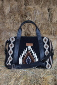 Wrangler Maya Aztec Duffle Bag - Tan or Black (7497067528269)