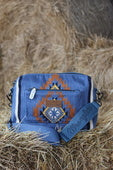 Wrangler Maya Aztec Crossbody Bag - Tan or Blue (7497067495501)