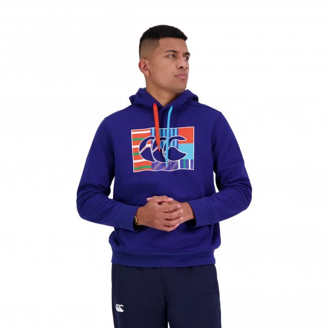 Mens Canterbury Uglies Hoodie - Blue Print (6896435986509)