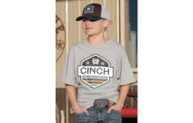 Boys Cinch Grey Logo Tee (7326086234189)