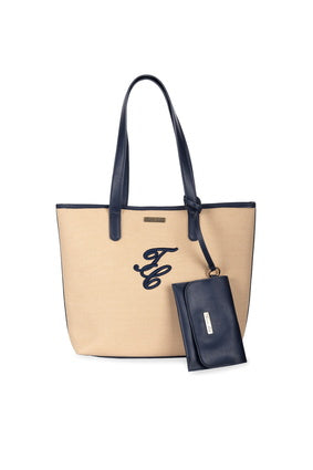 Thomas Cook Natalie Tote Bag - Camel / Navy (6894304788557)